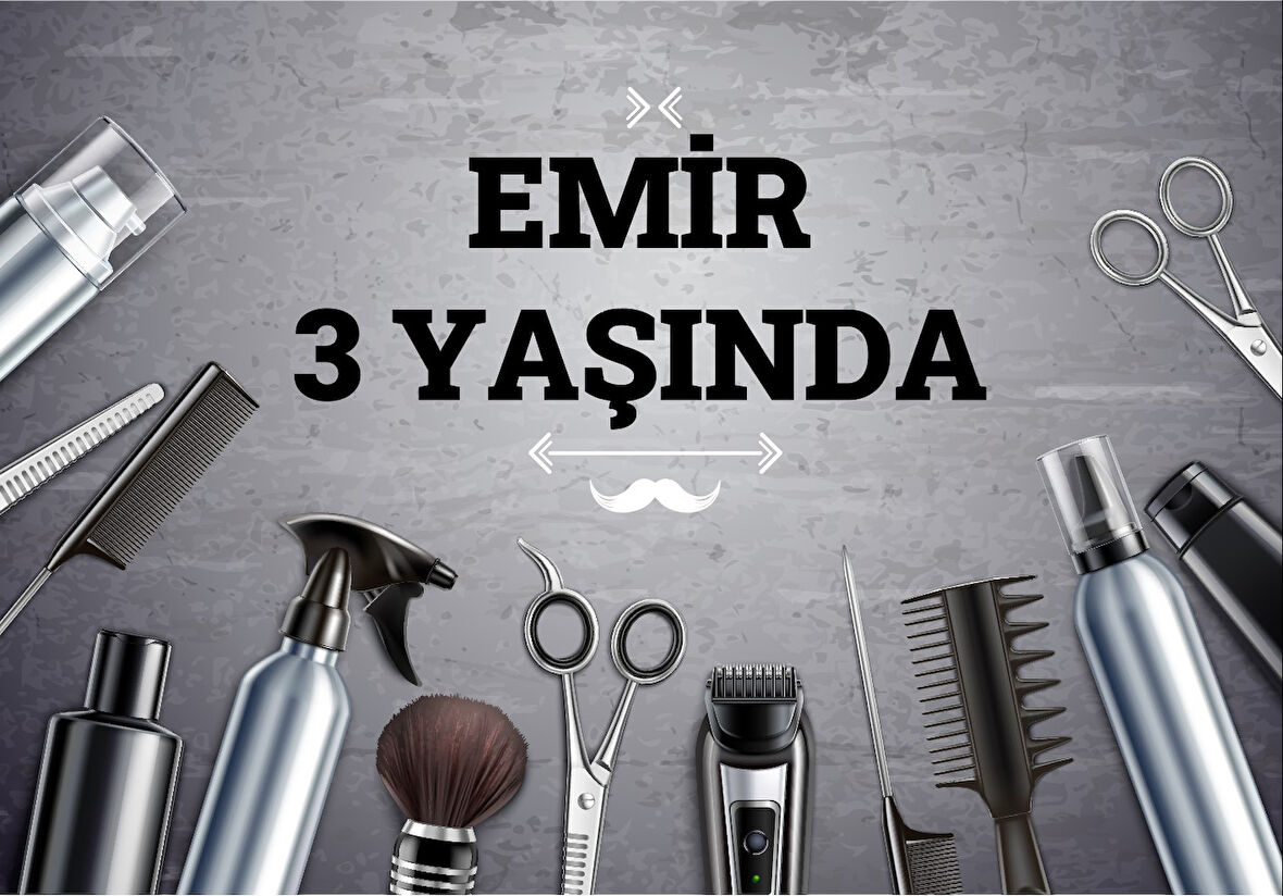 Kuaför Temalı Doğum Günü Afişi - 35x50 Cm