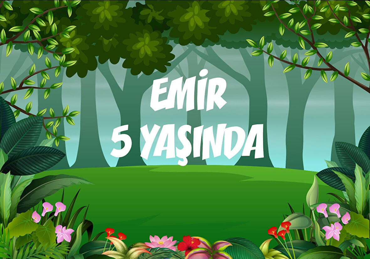 Orman Temalı Doğum Günü Afişi - 70x100 Cm