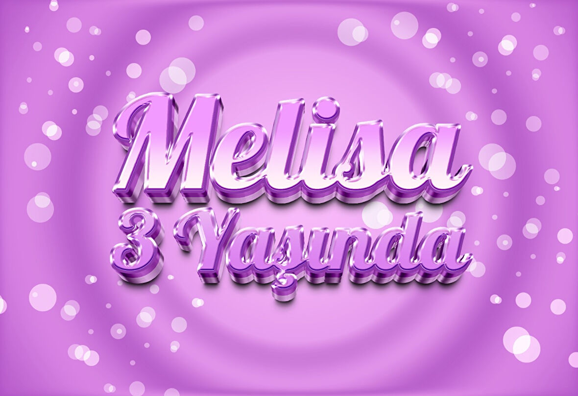 Mor Temalı Doğum Günü Afişi - 70x100 Cm