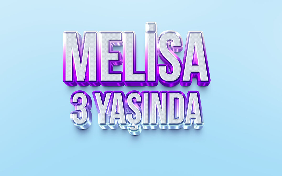 Mavi ve Mor Doğum Günü Afişi - 70x100 Cm