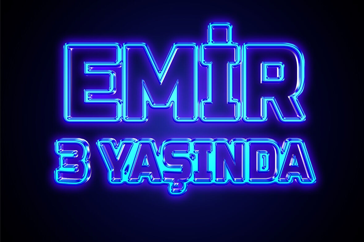 Mavi Doğum Günü Afişi - 70x100 Cm