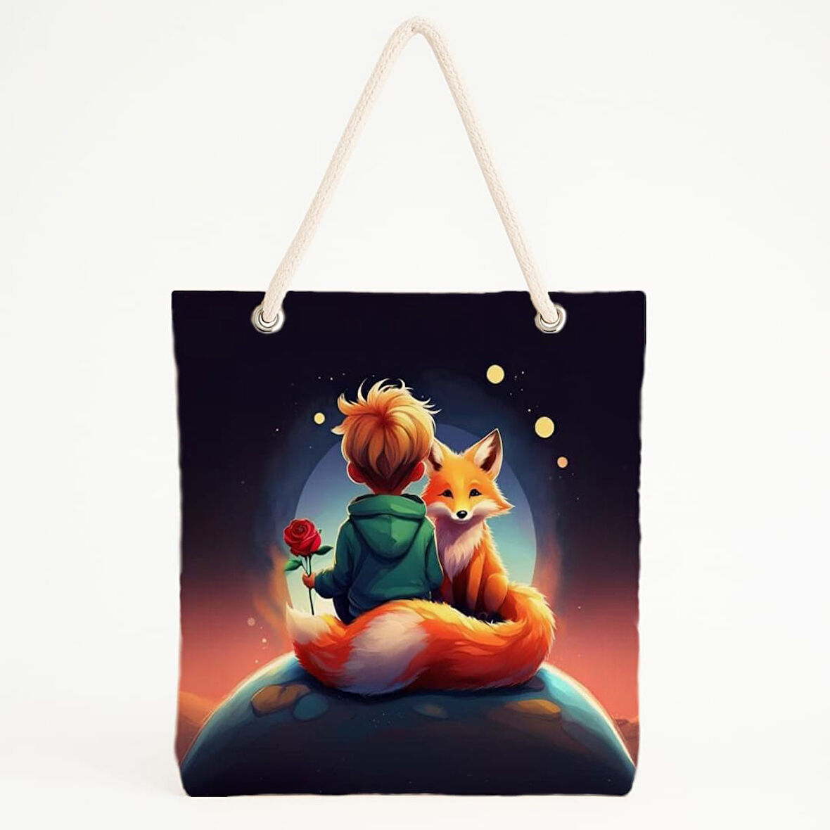 Küçük Prens Baskılı Plaj Çantası