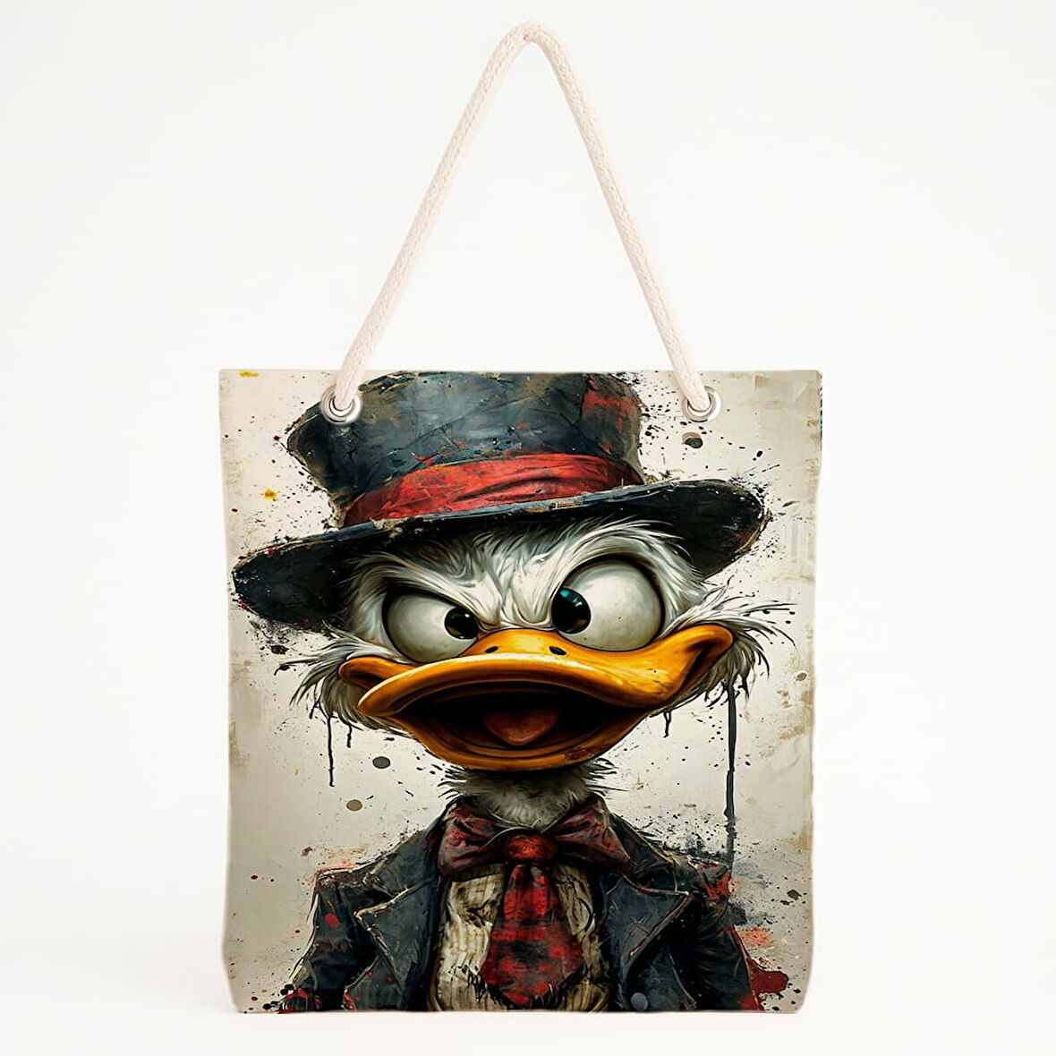 Zengin Ördek Baskılı Dinamik Karakter Temalı Plaj Çantası