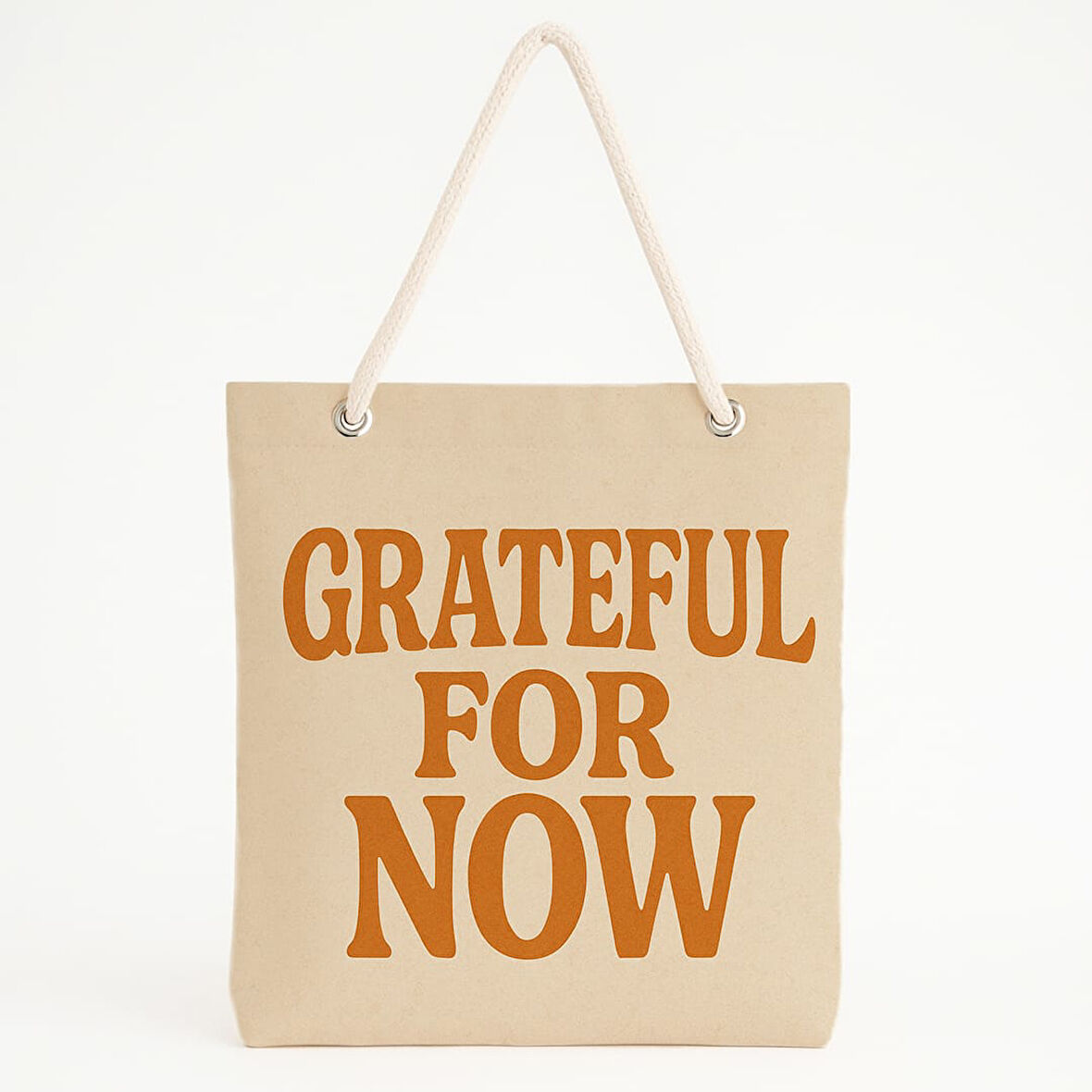 Grateful For Now Yazılı Plaj Çantası