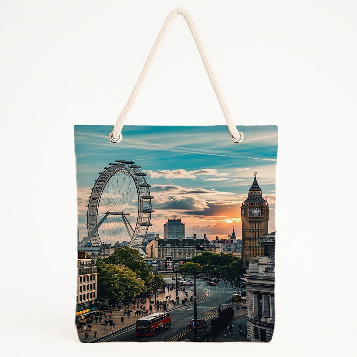 London Eye ve Big Ben Plaj Çantası
