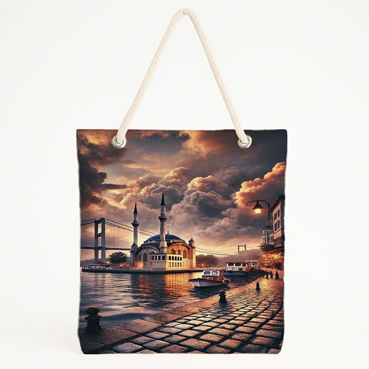 Günbatımı Camii Manzaralı Plaj Çantası
