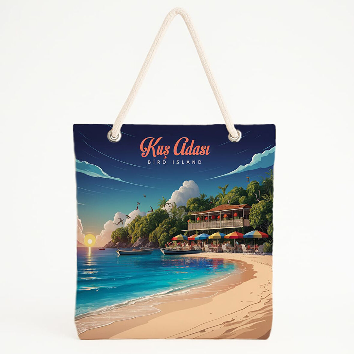 Kuşadası Günbatımı ve Sahil Plaj Çantası