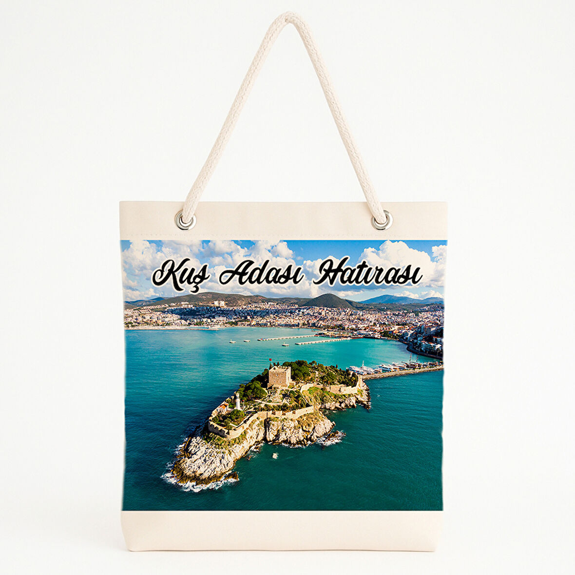 Kuşadası Kalesi Manzaralı Plaj Çantası