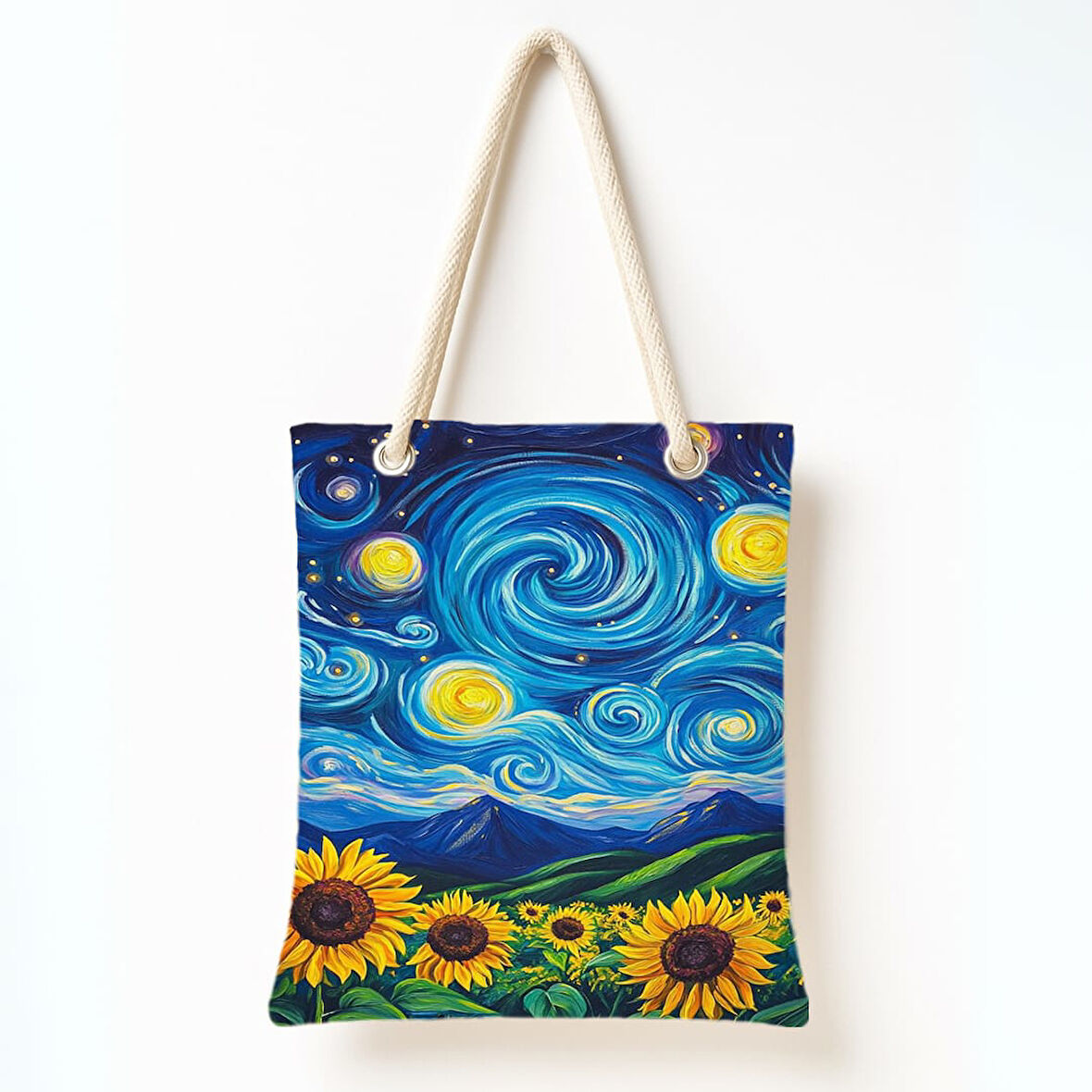 Gecede Ayçiçekler Omuz Çantası