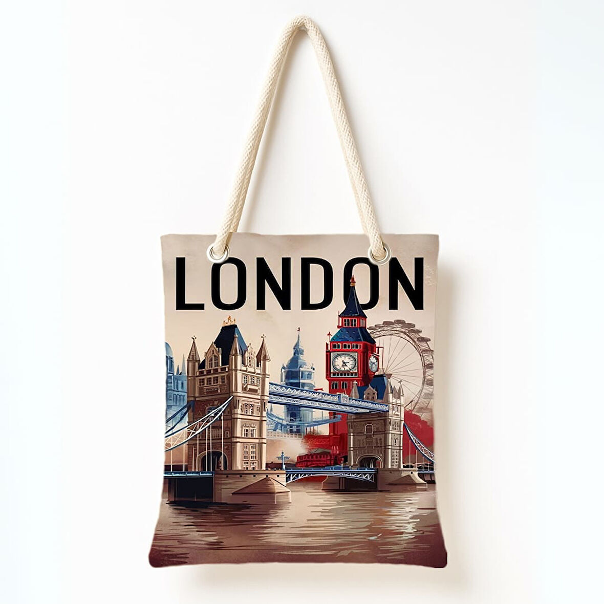 Londra İzleri Şehir Omuz Çantası