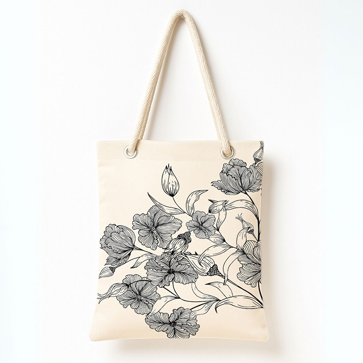 Çiçek Çizgisi Omuz Çantası