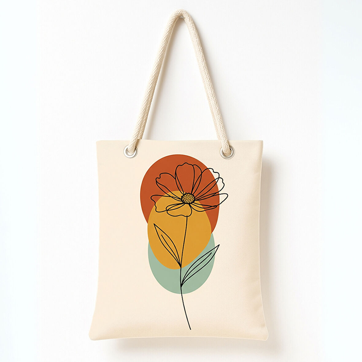 Toprak Tonunda Çiçek Omuz Çantası