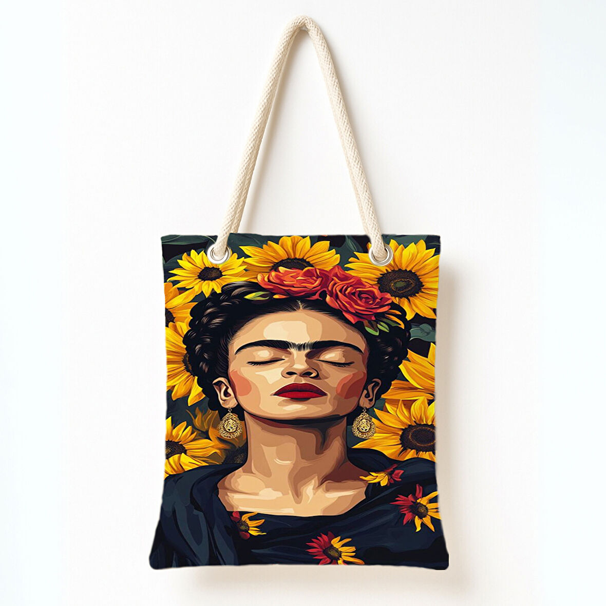 Ayçiçekli Kadın Omuz Çantası