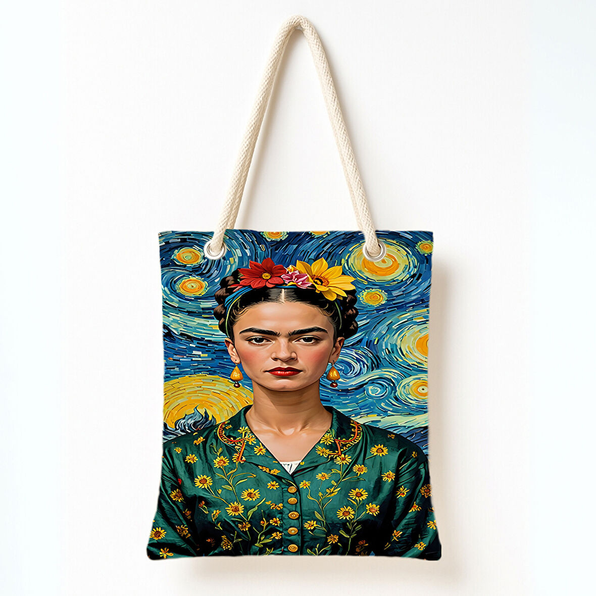 Yıldızlı Frida Kahlo Omuz Çantası