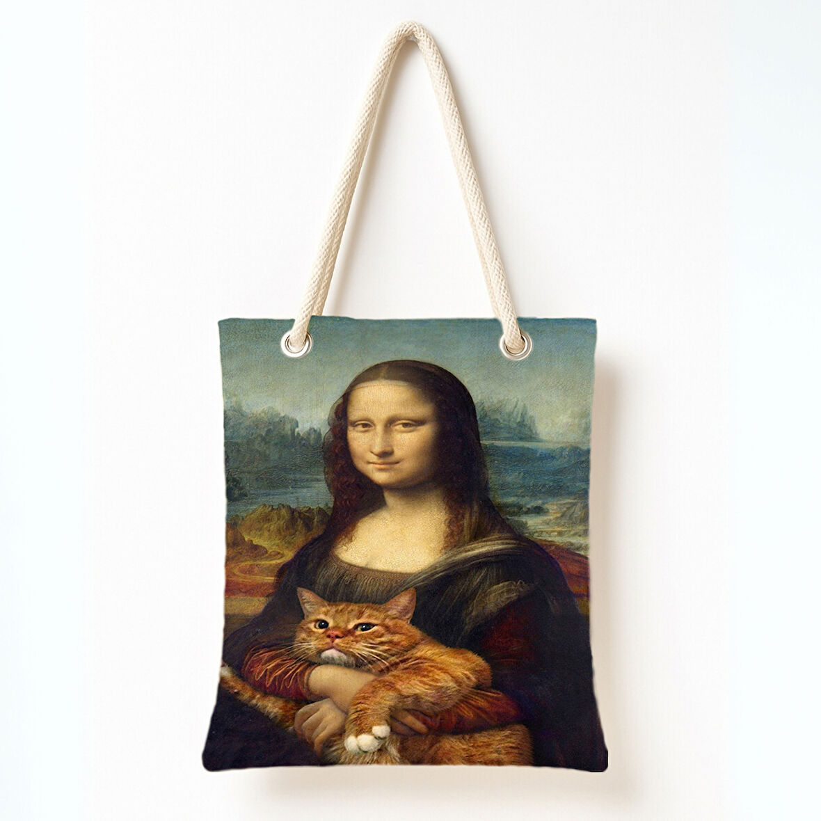 Kedili Mona Lisa Rüyası Omuz Çantası