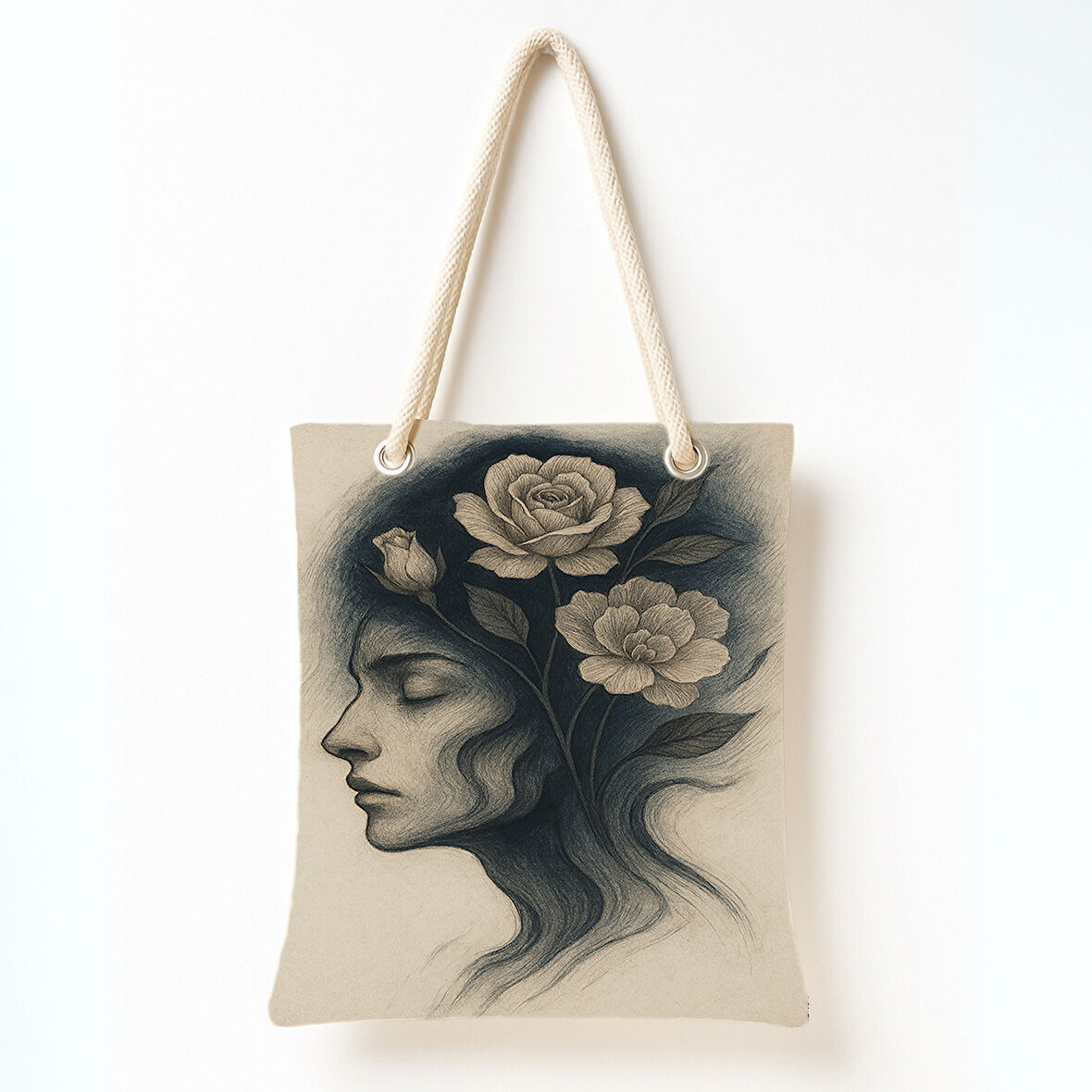 Çiçekli Düş Portresi Omuz Çantası