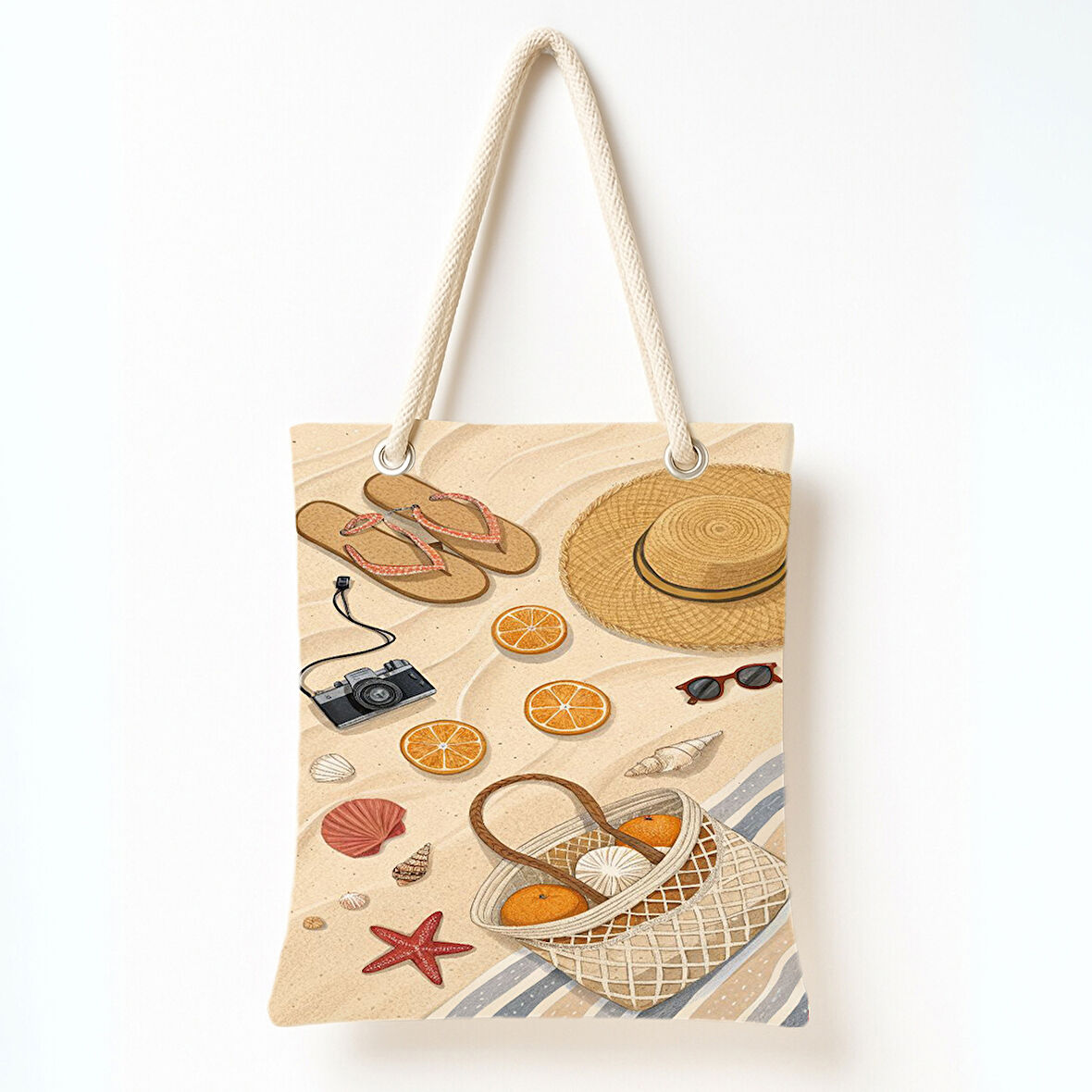 Sahil Anıları Eskizi Omuz Çantası