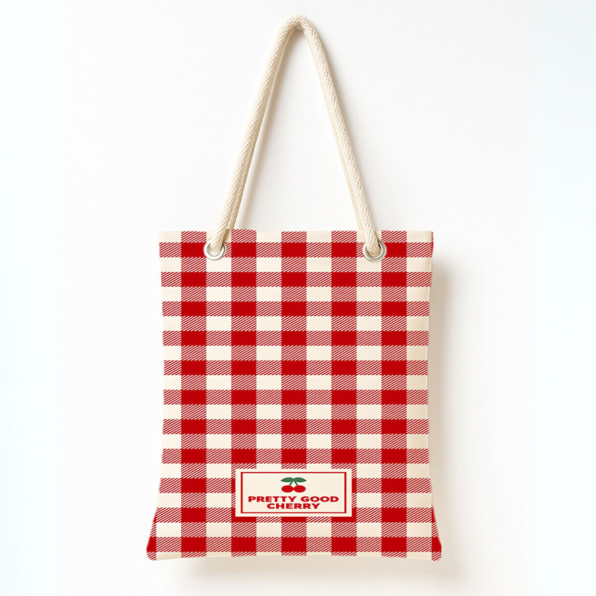 Kiraz Kareleri Eskizi Omuz Çantası