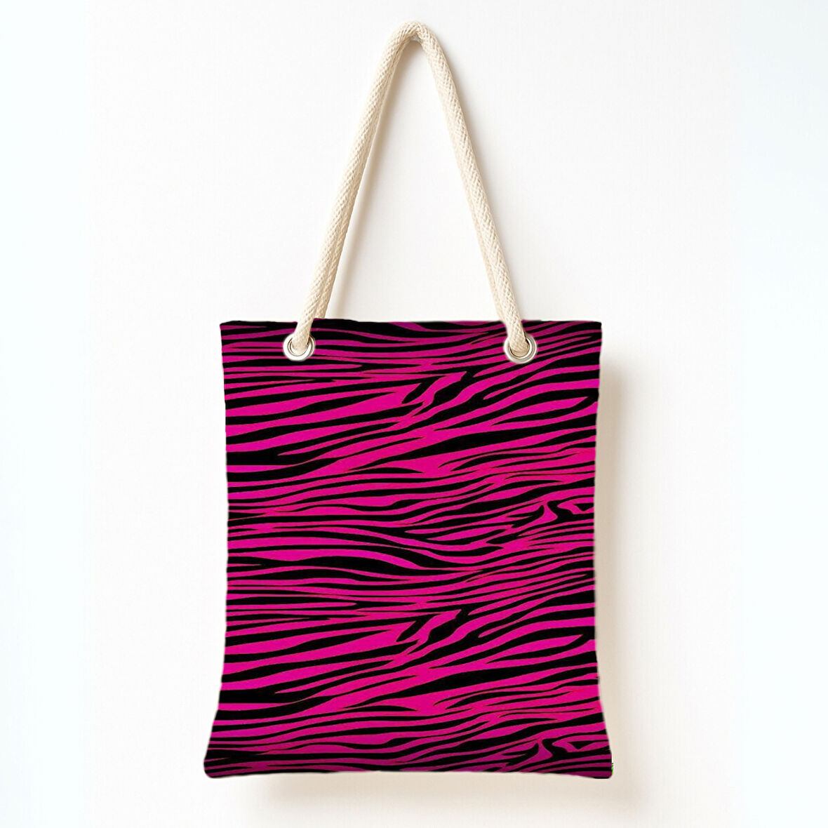 Pembe Zebra Deseni Omuz Çantası