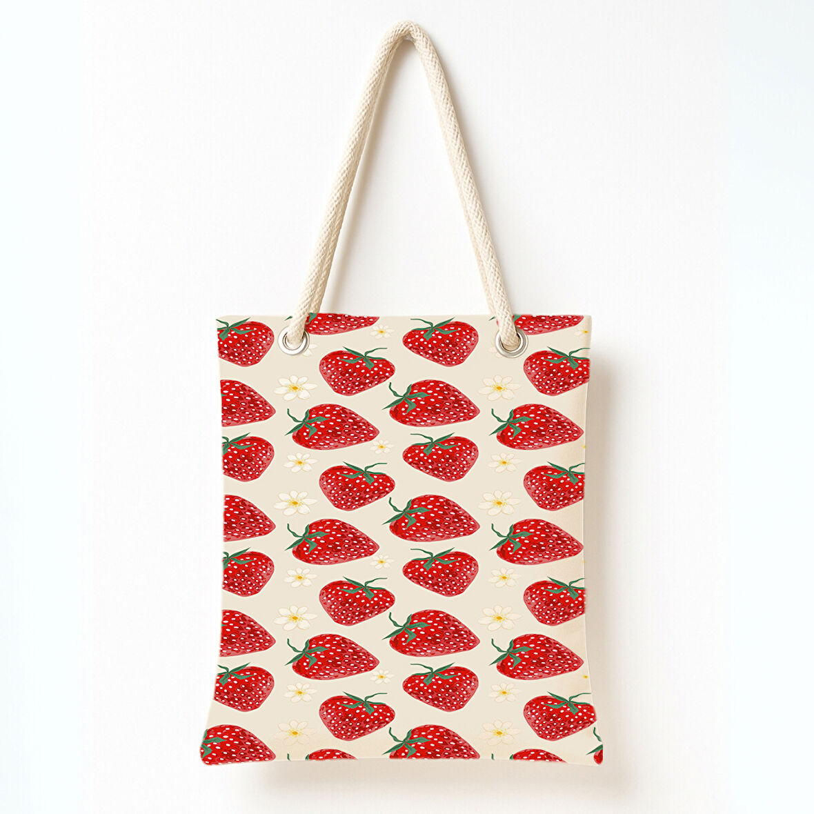 Çilekli Çiçek Bahçesi Omuz Çantası