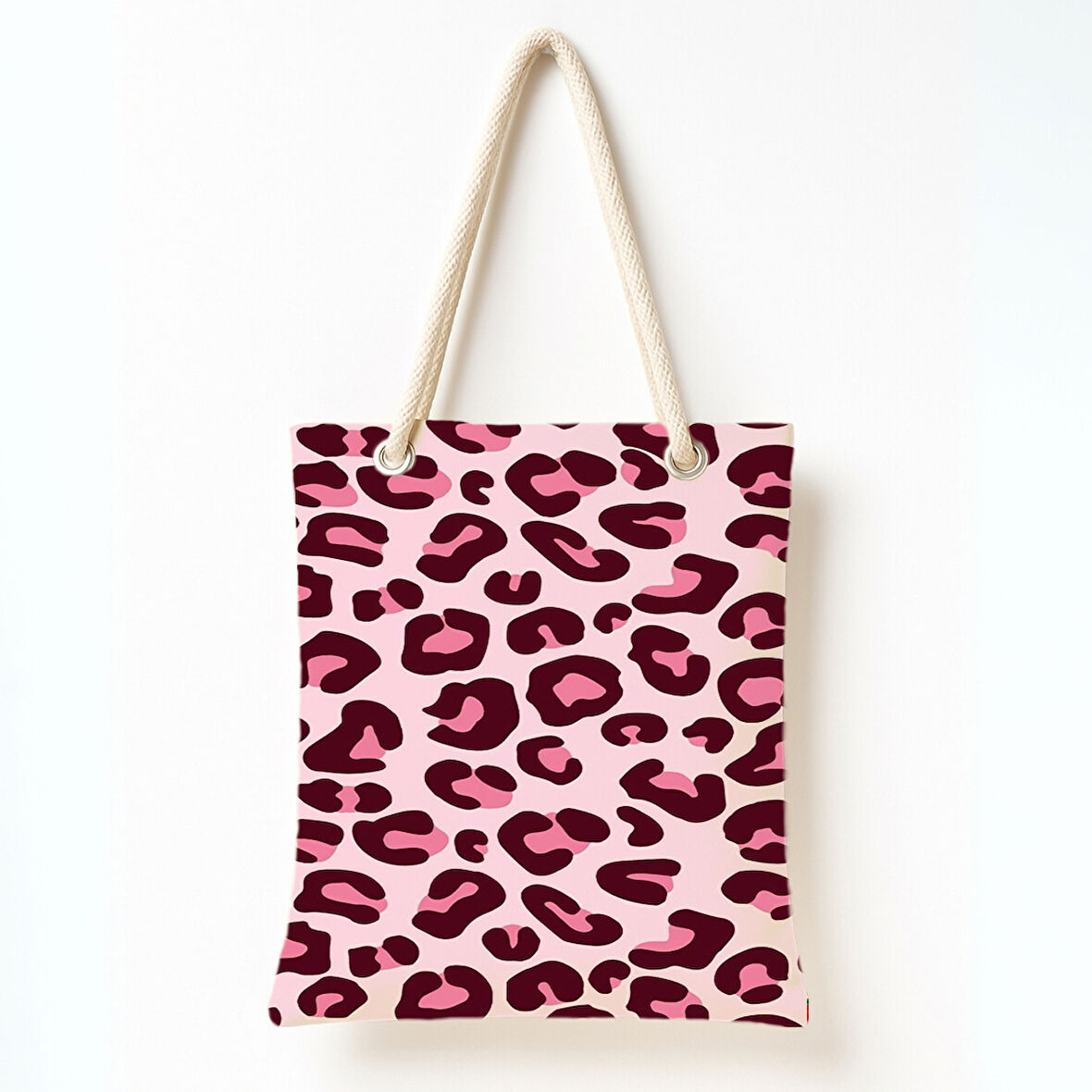 Pembe Leopar Deseni Omuz Çantası