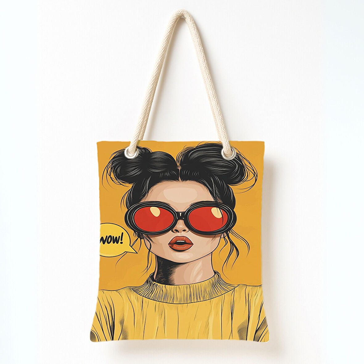 Pop-Art Şaşkın İfade Omuz Çantası