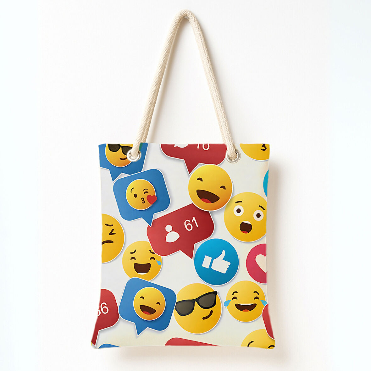 Emoji Sosyal Patlaması Omuz Çantası