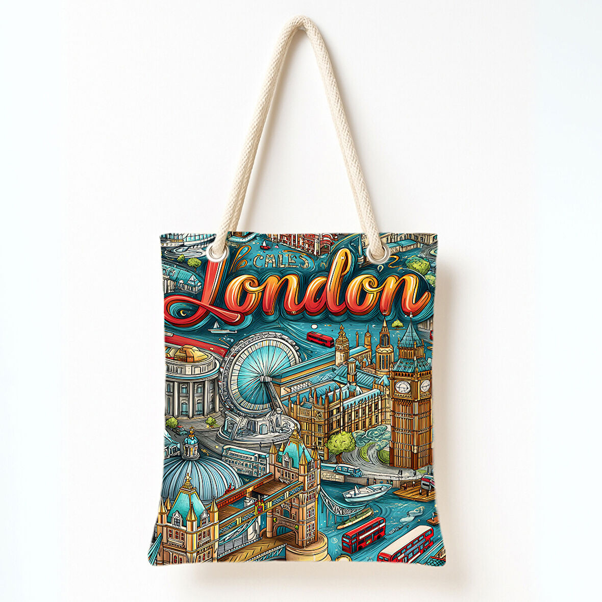 Londra Şehir Rüyası Omuz Çantası