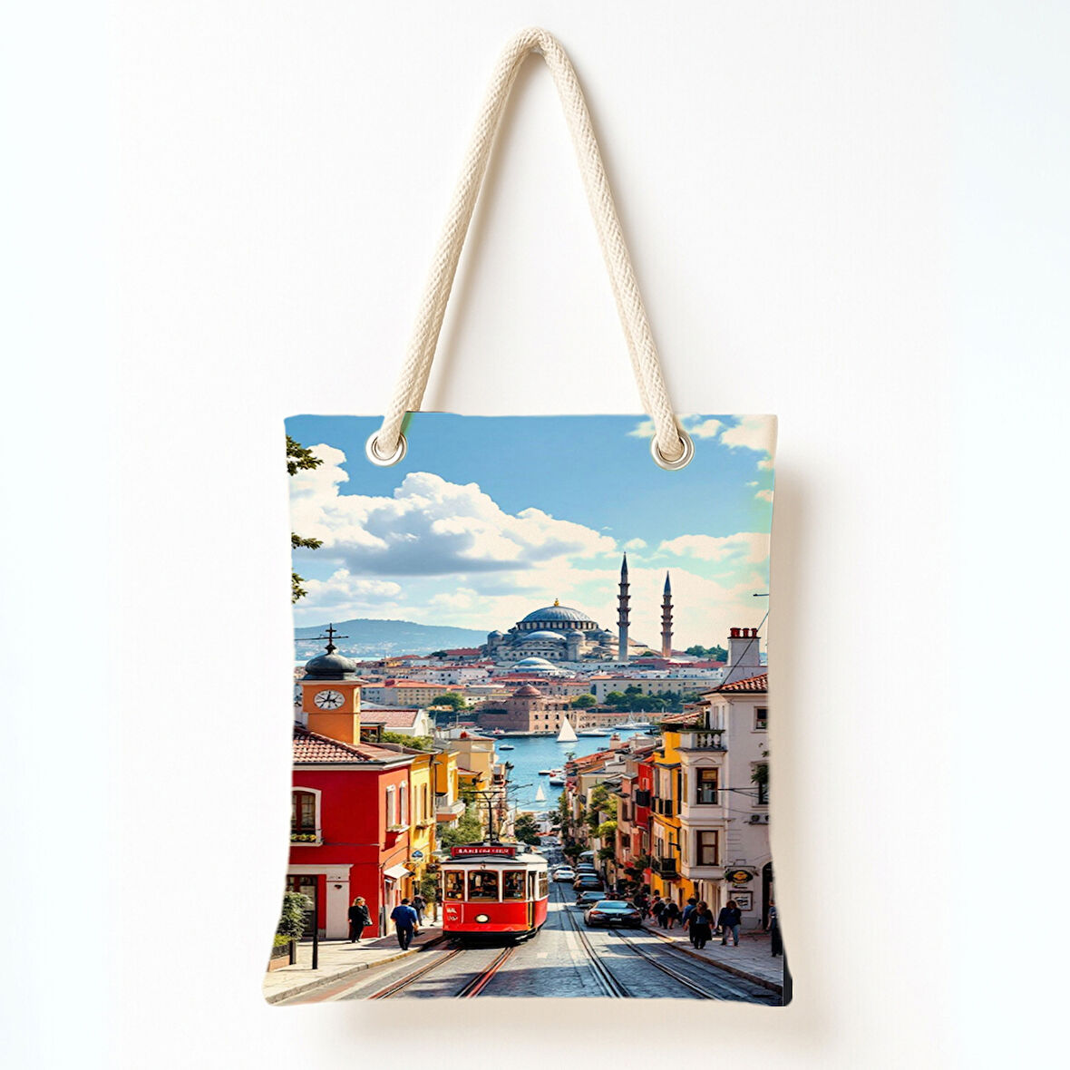 İstanbul Tramvay Manzarası Omuz Çantası