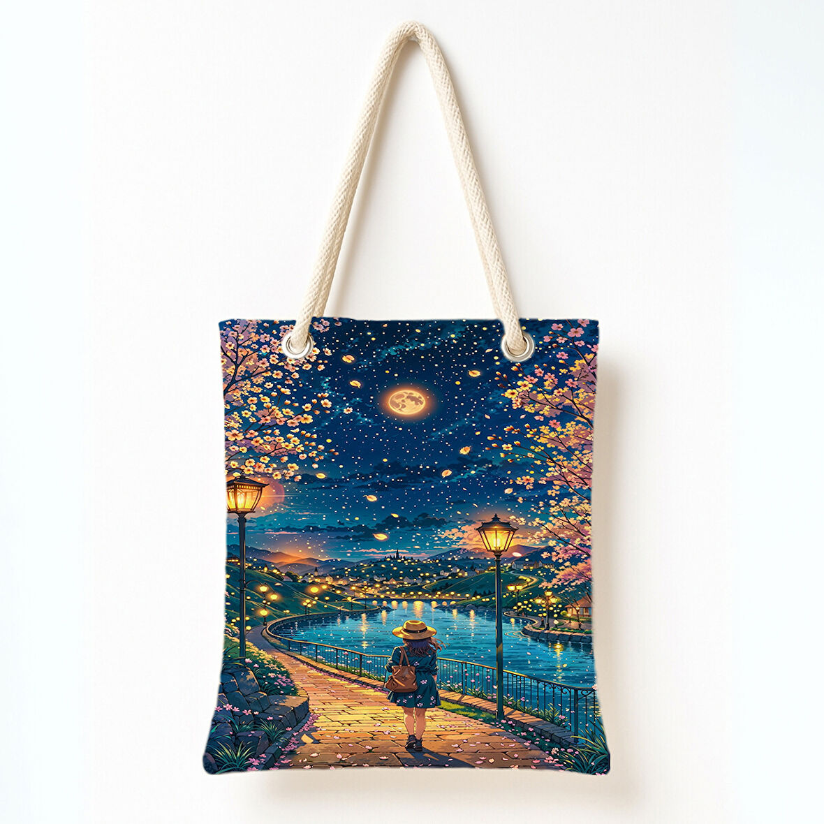 Kirazlı Gece Yürüyüşü Omuz Çantası