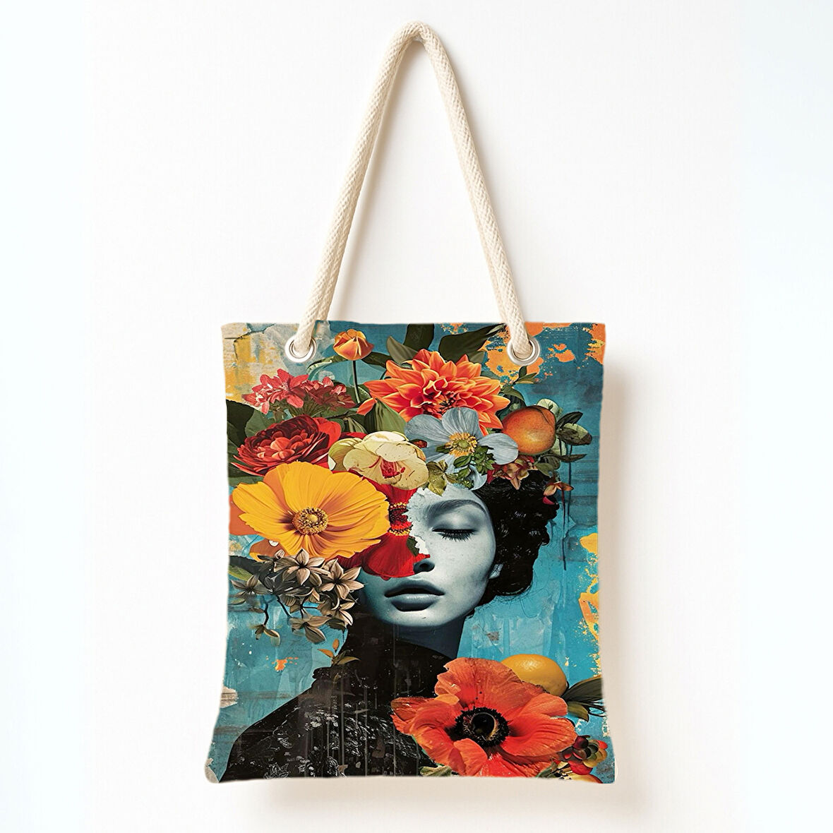 Çiçekli Düş Portresi Omuz Çantası