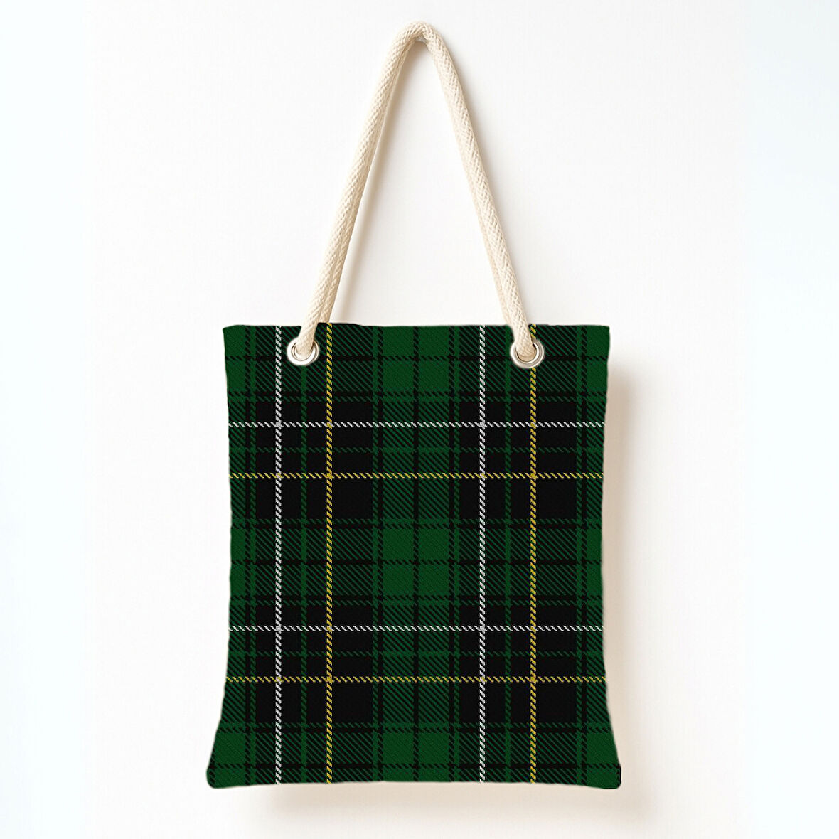 Yeşil Ekose Rüyası Omuz Çantası