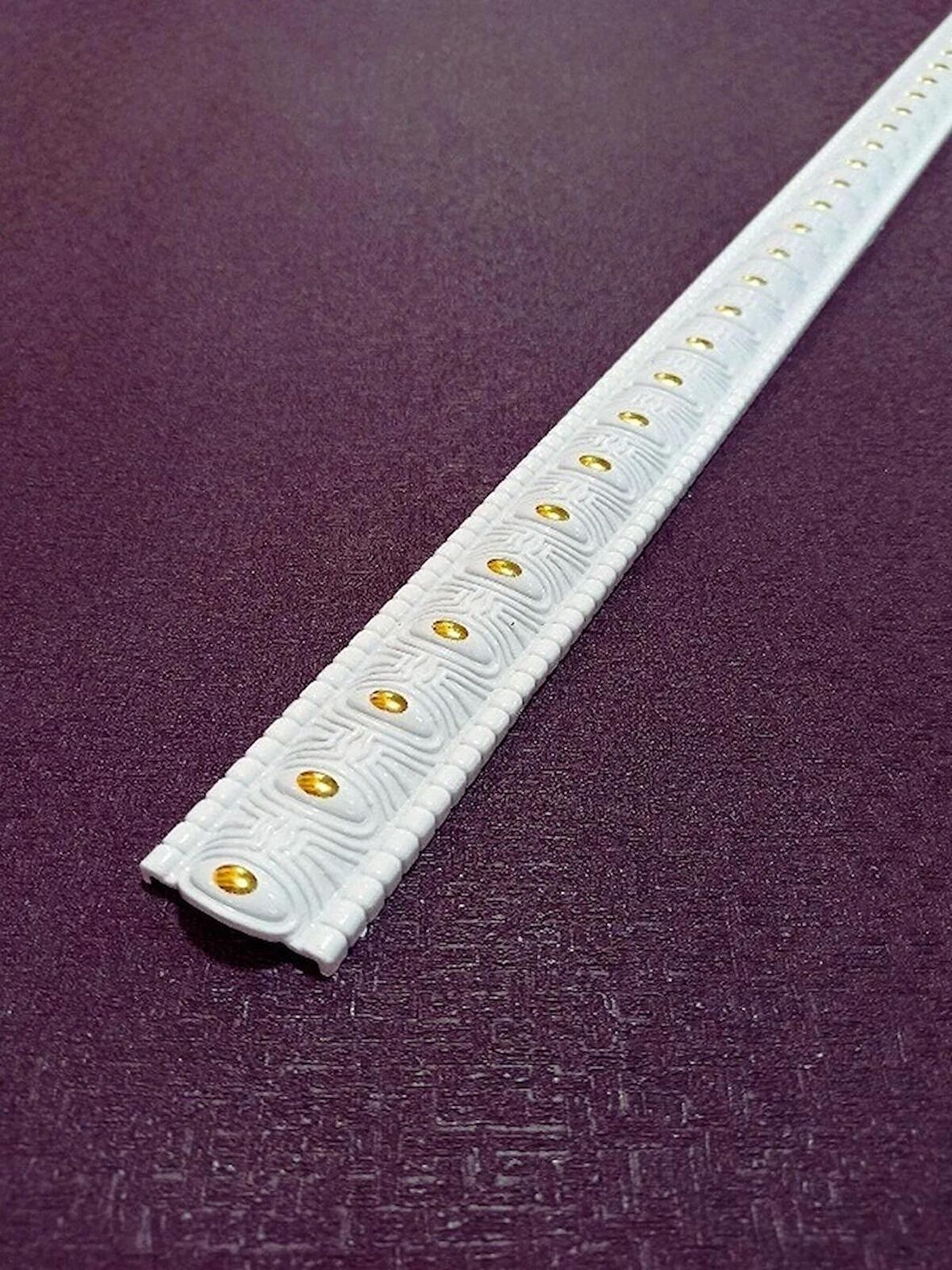Poliüretan Dekoratif Duvar&Tavan Çıta Bordürü -Beyaz Altın Renk (EN:4 CM-BOY:100 CM)