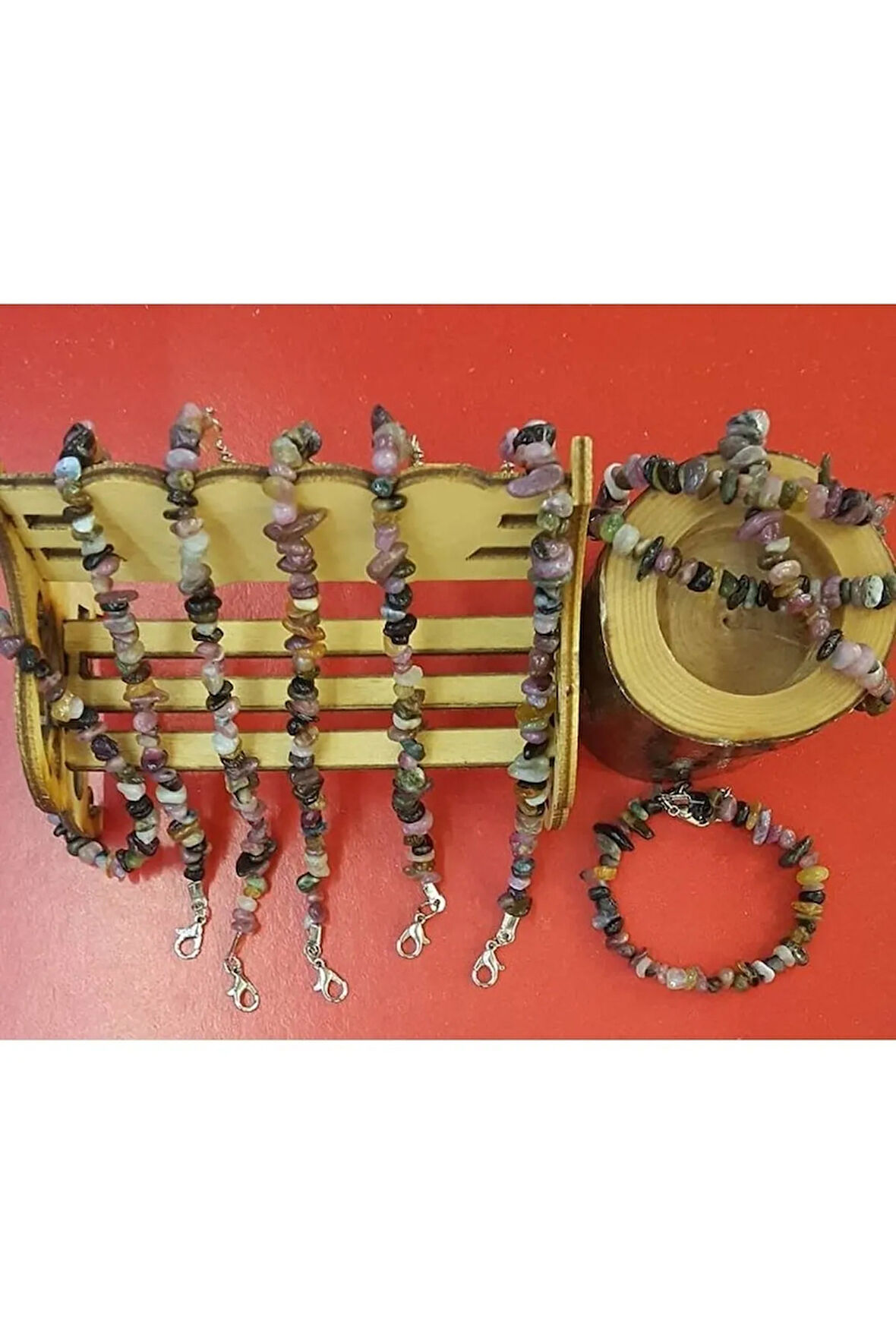 Sertifikalı Doğal Taş Orijinal Turmalin Taşı Bileklik