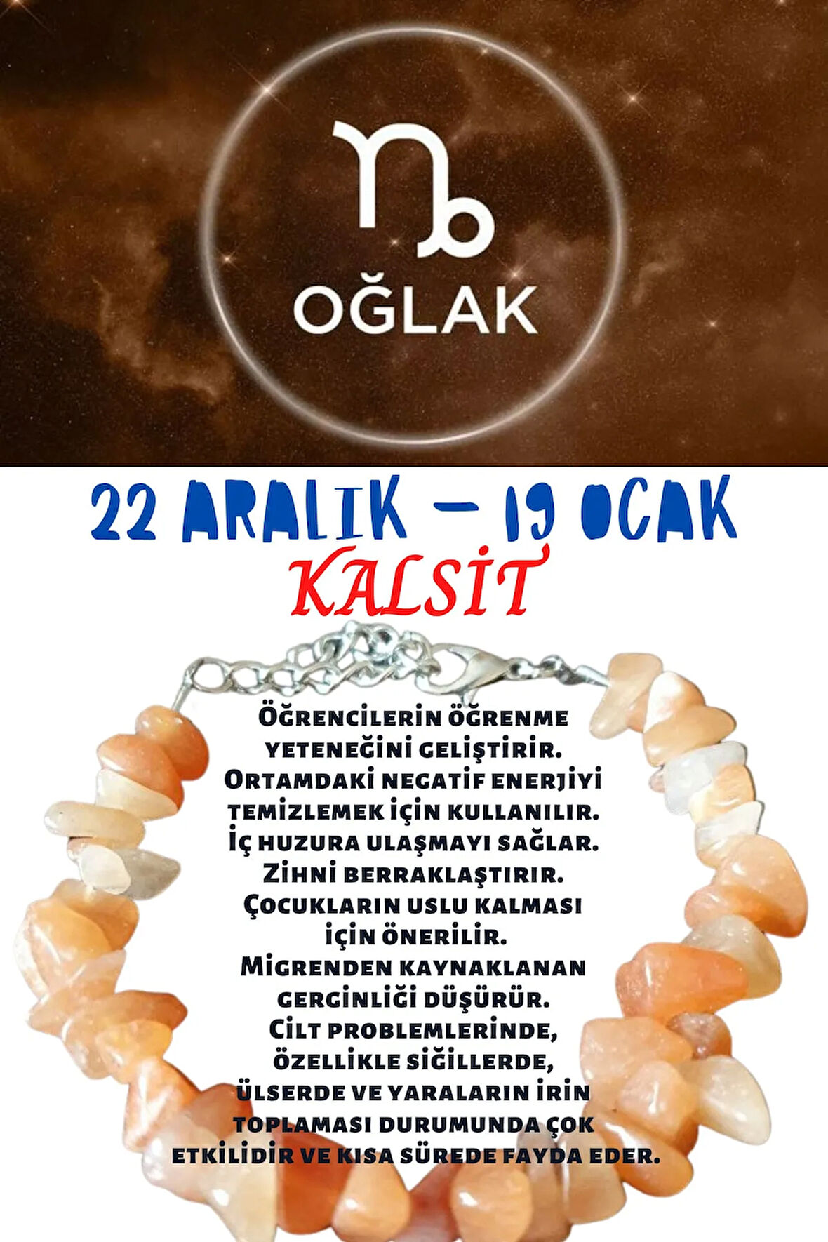 Oğlak Burç Bilekliği