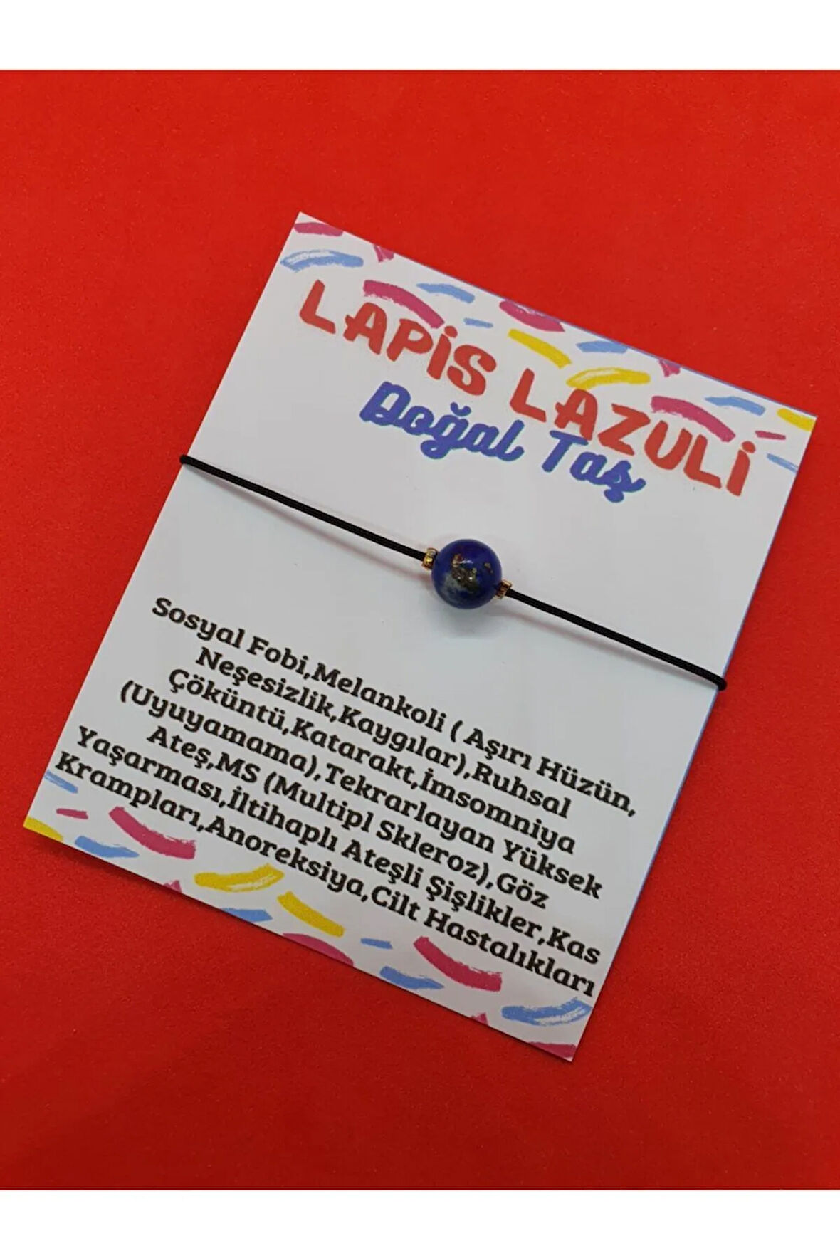 Sertifikalı Lapis Taşı Doğal Taş Bileklik