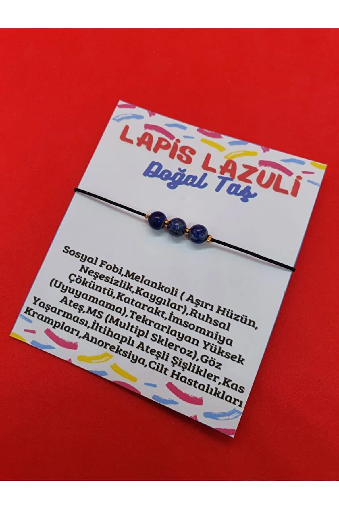 Sertifikalı Lapis Taşı Doğal Taş Bileklik