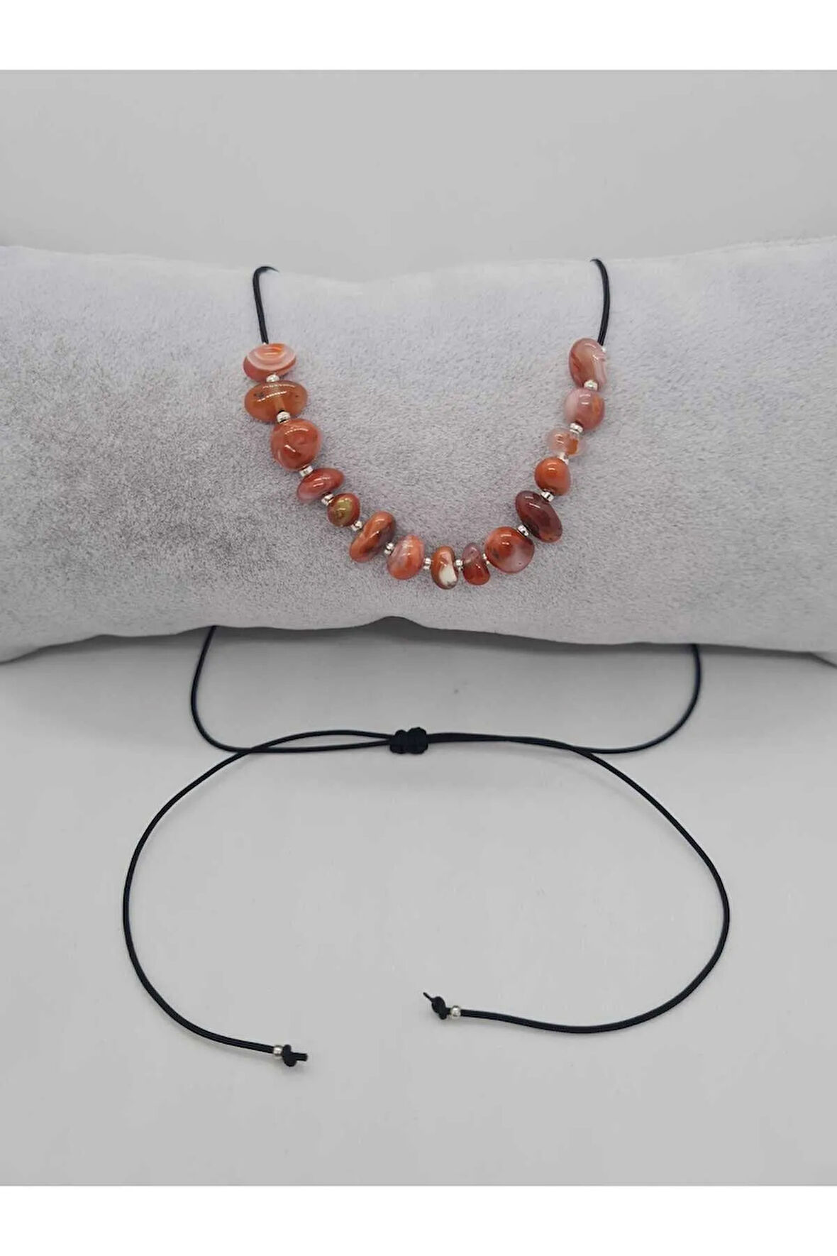 Yemen Akik Doğal Taş Ayarlamalı Kolye