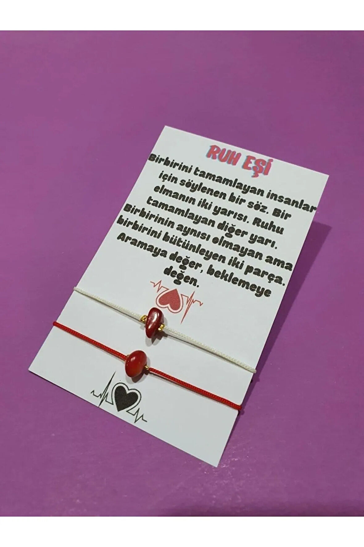 Ruh Eşi Mercan Doğal Taşlı İp Bileklik