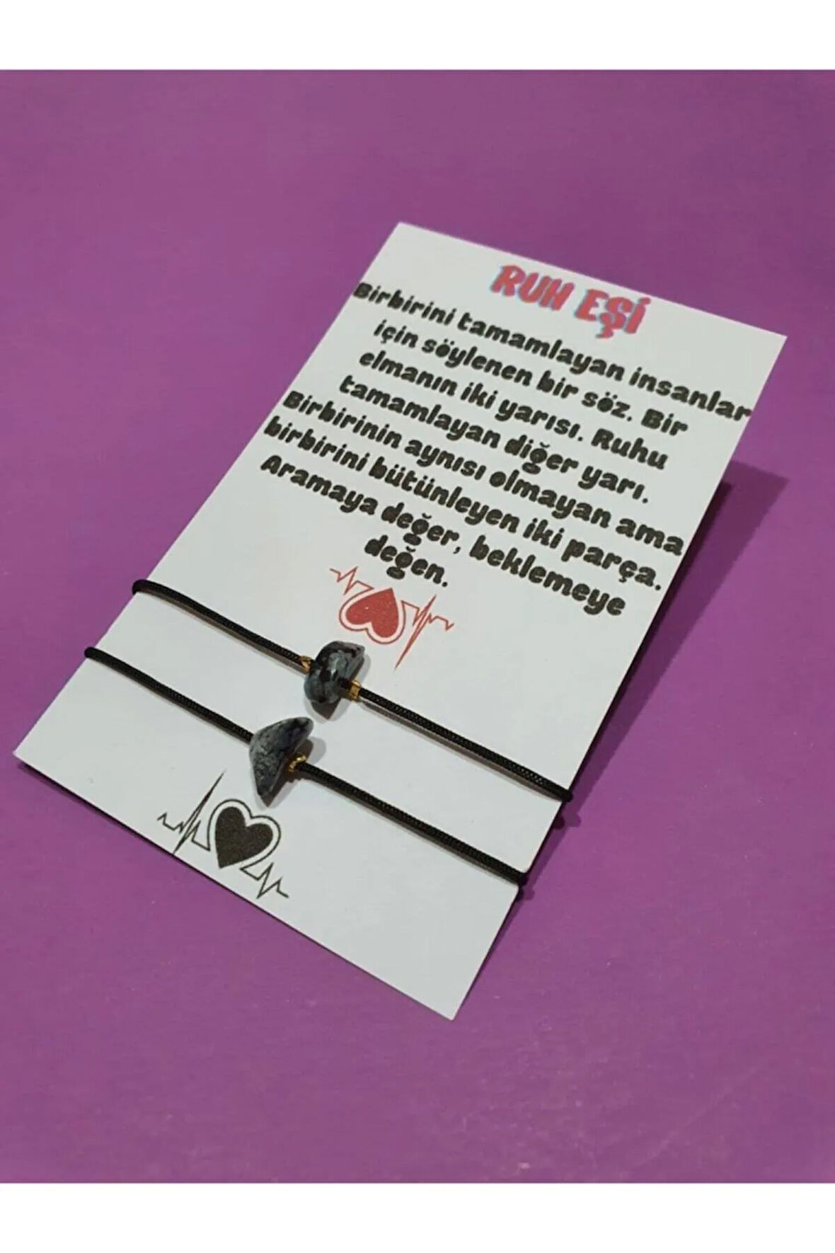 Sertifikalı Ruh Eşi Obsidyen Doğal Taşlı Ip Bileklik