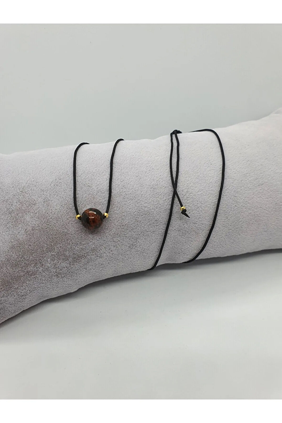 Obsidyen Taşı Kolye Ayarlanabilir Orijinal Doğal Taş Çok Fonksiyonlu Kolye