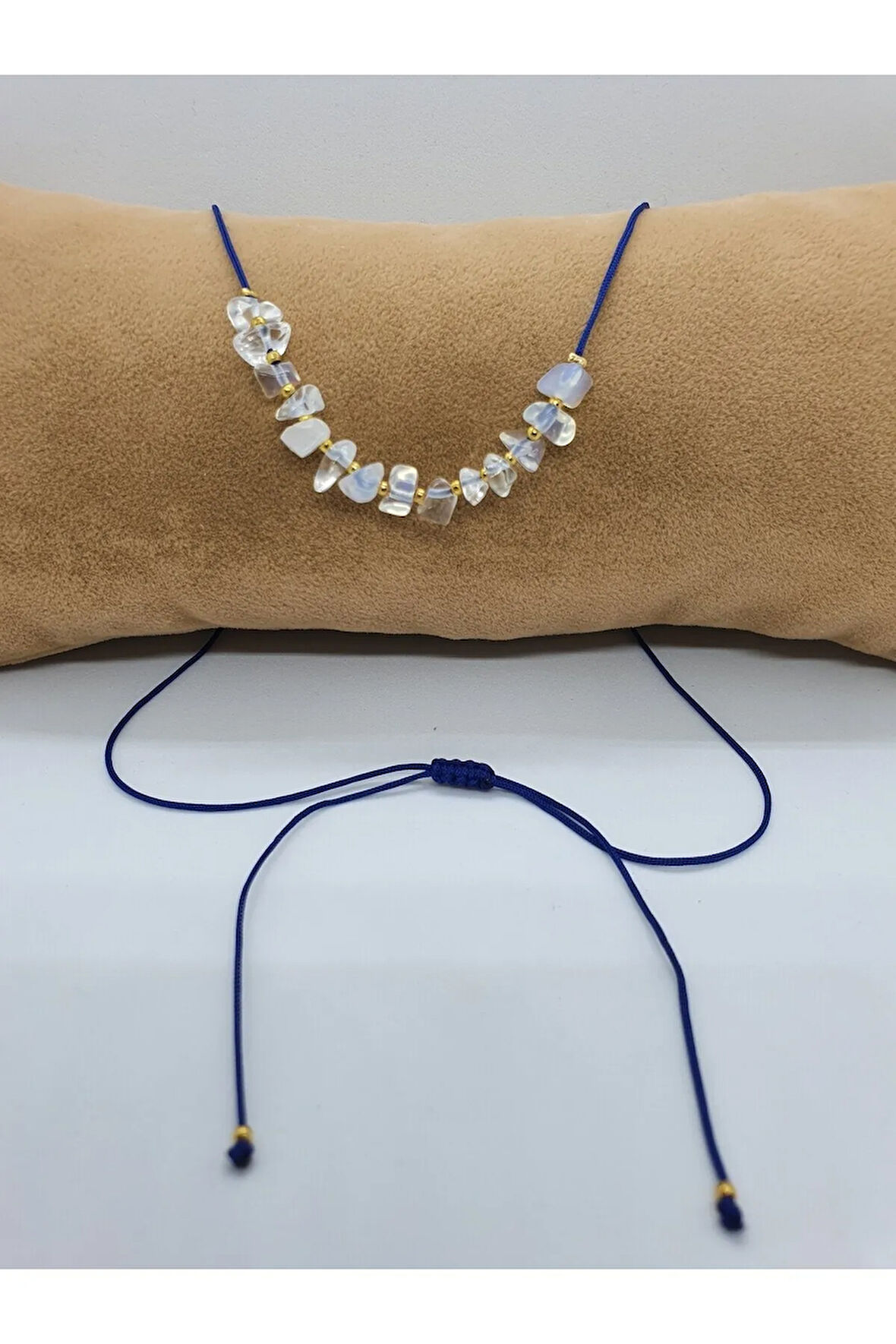 Opal Taşı Tasarım Kolye Ayarlanabilir Orijinal Doğal Taş Çok Fonksiyonlu Kolye