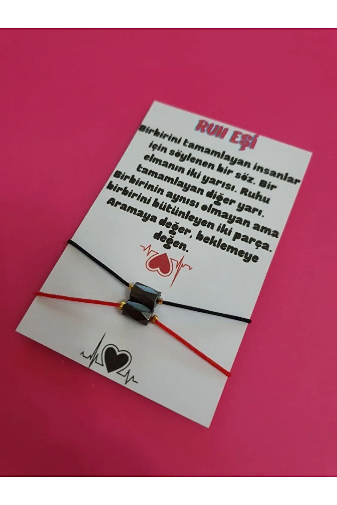 Ruh Eşi Hematit Taşı Mıknatıslı Sevgili Bilekliği