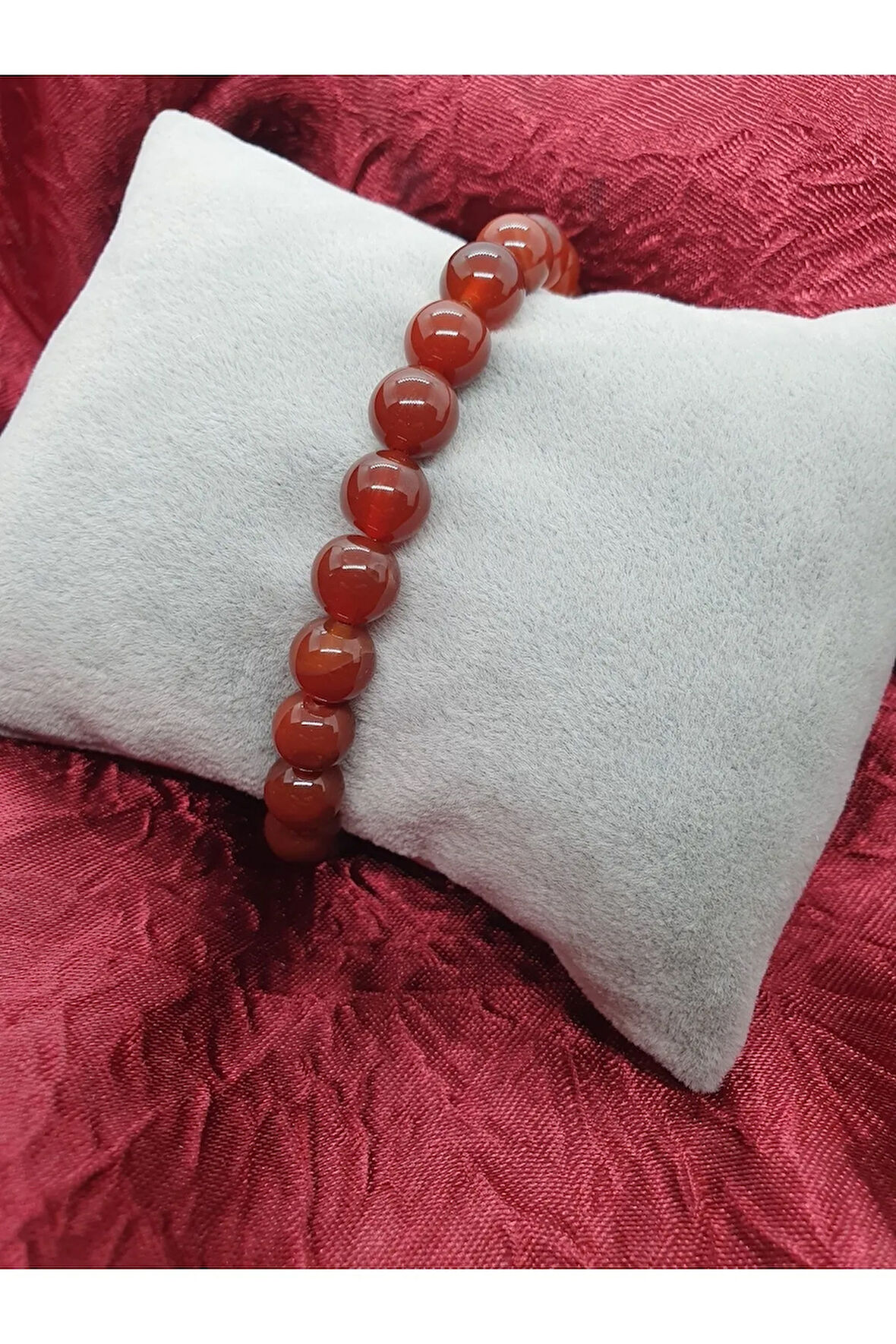 Doğal Akik Taşı Bileklik 8 mm