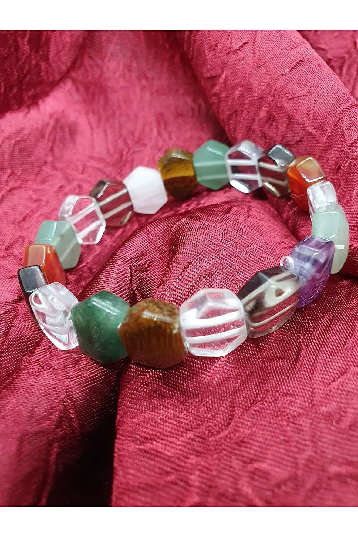 Doğal Çakra Taşı Rolex Bileklik