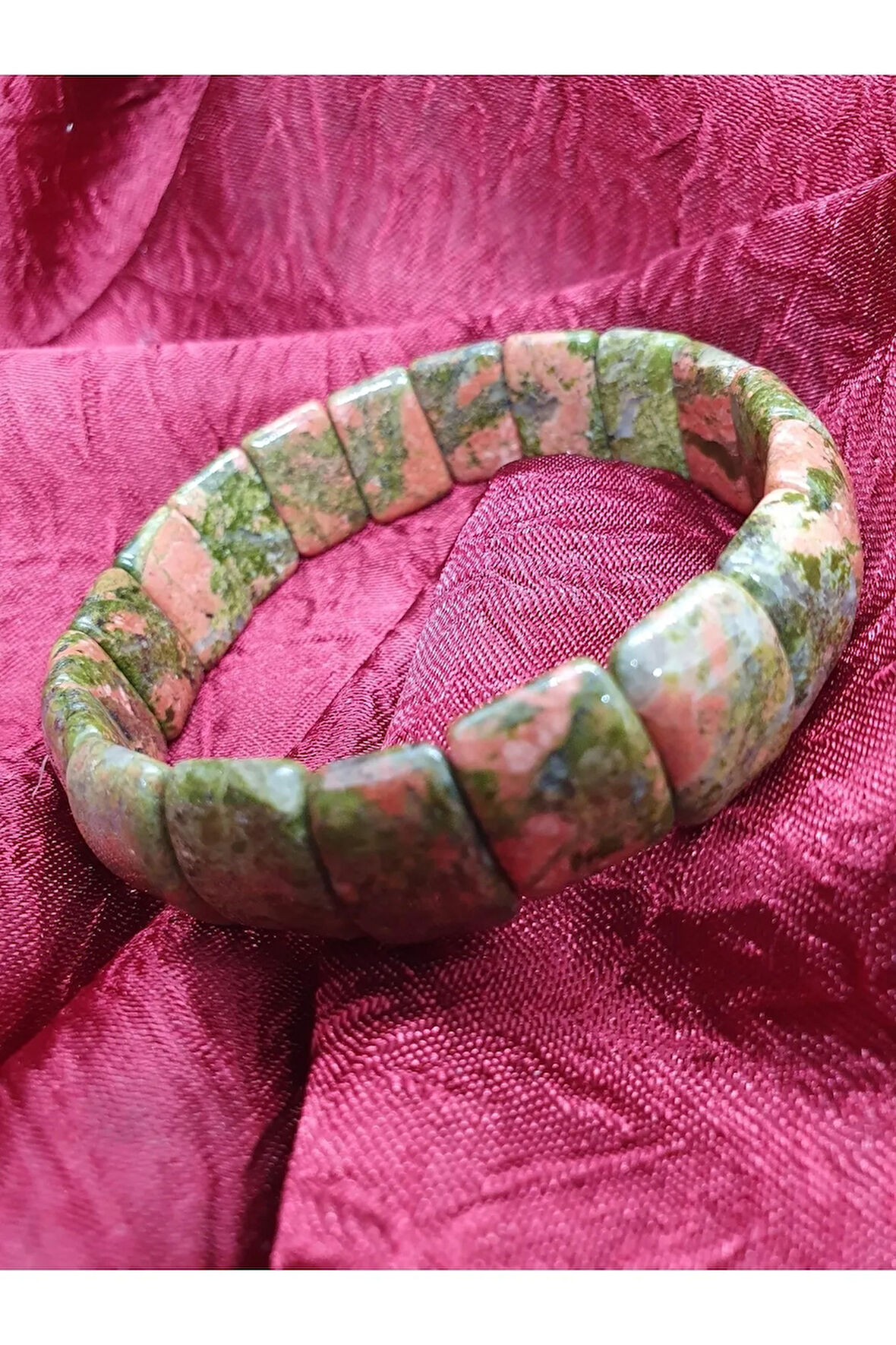 Doğal Unakit Taşı Rolex Bileklik