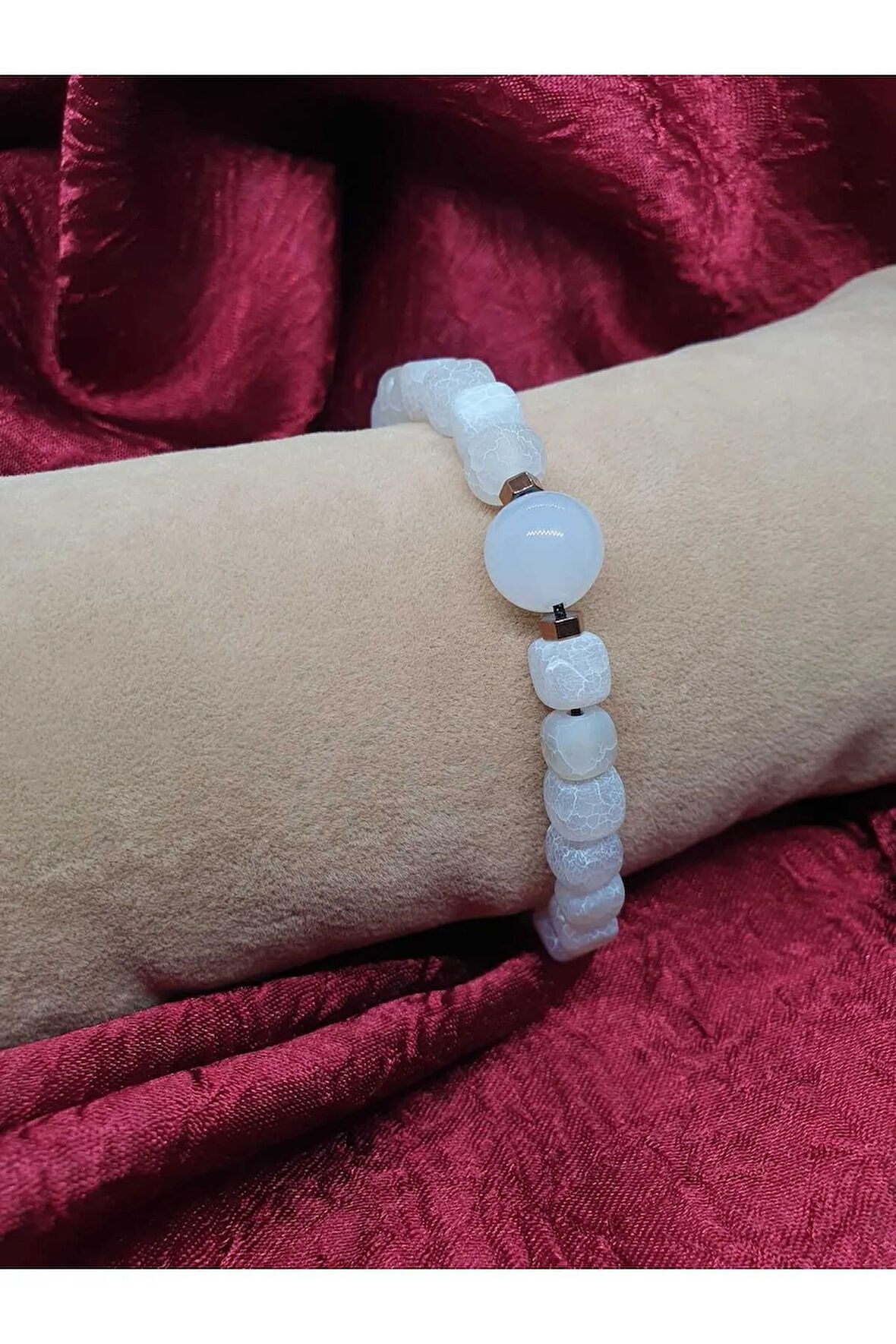 Doğal Taş Akik Taşı Tasarım Bileklik