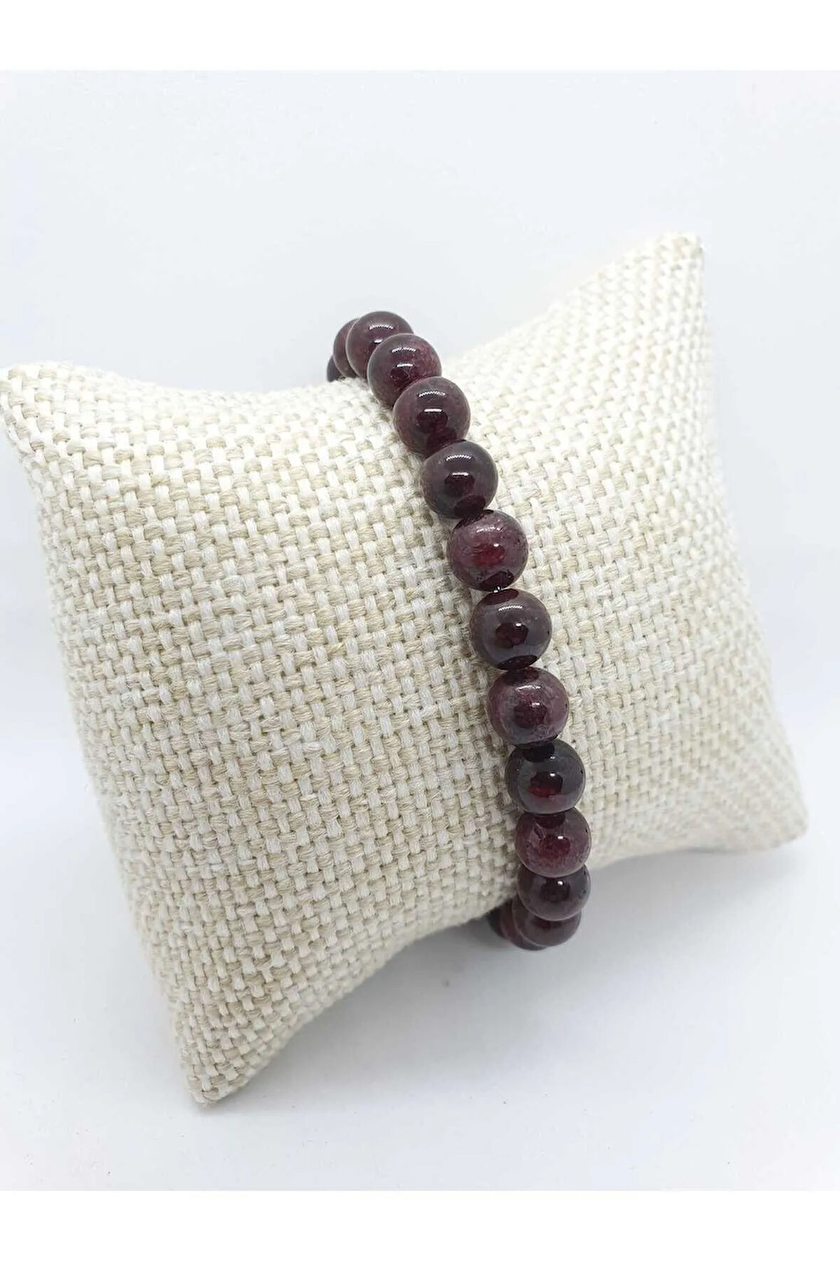 Lal (Garnet) Doğal Taş Bileklik 8 mm Orijinal Doğal Taş