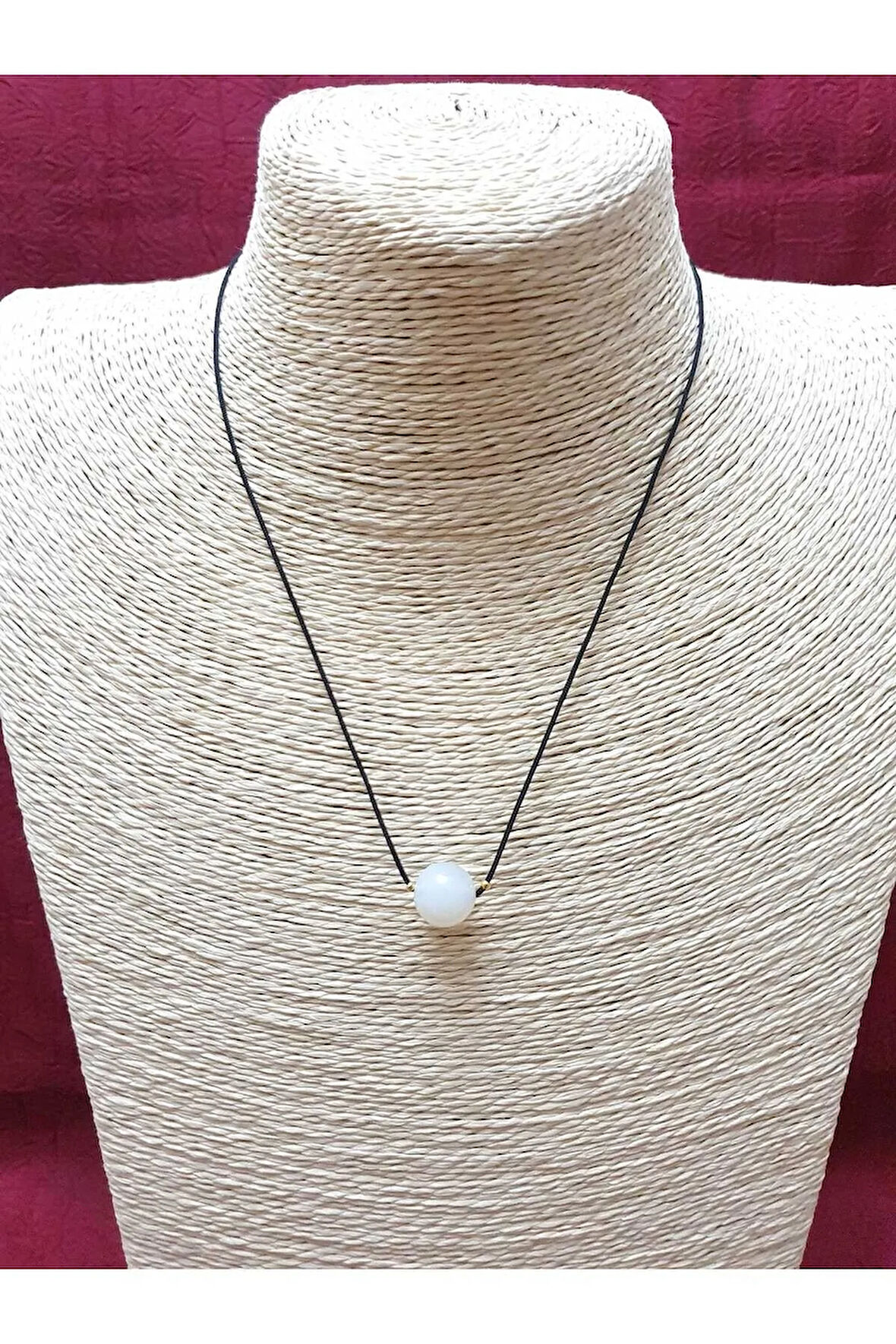 Opal Taşı Kolye Ayarlanabilir Orijinal Doğal Taş Çok Fonksiyonlu Kolye 12 mm
