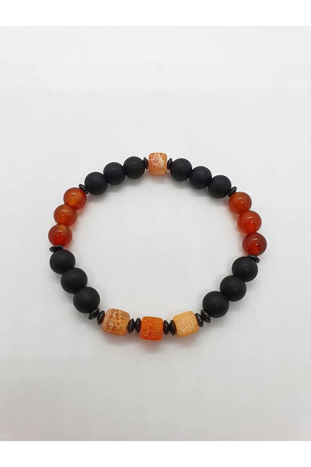 Akik Hematit Oniks Doğal Taş Bileklik